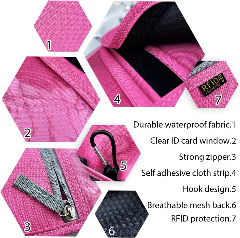 Jonyee Travel Neck Wallet, RFID Blocking Passport Holder with Adjustable Neck Strap for Men and Women to Keep Cash, Credit Cards and Travel Documents Safe - Rose - Image 3